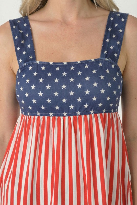 American Flag Babydoll Top