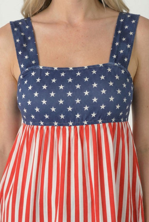 American Flag Babydoll Top