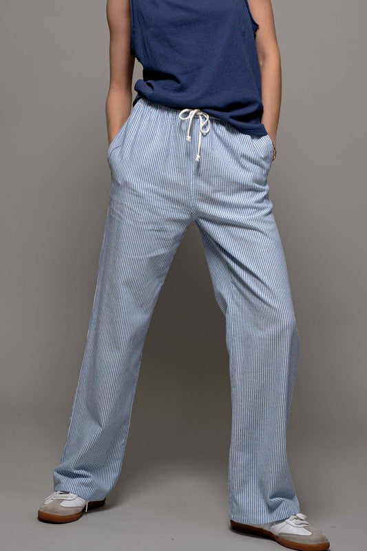 Breezy Striped Wide Leg Maxi Pants