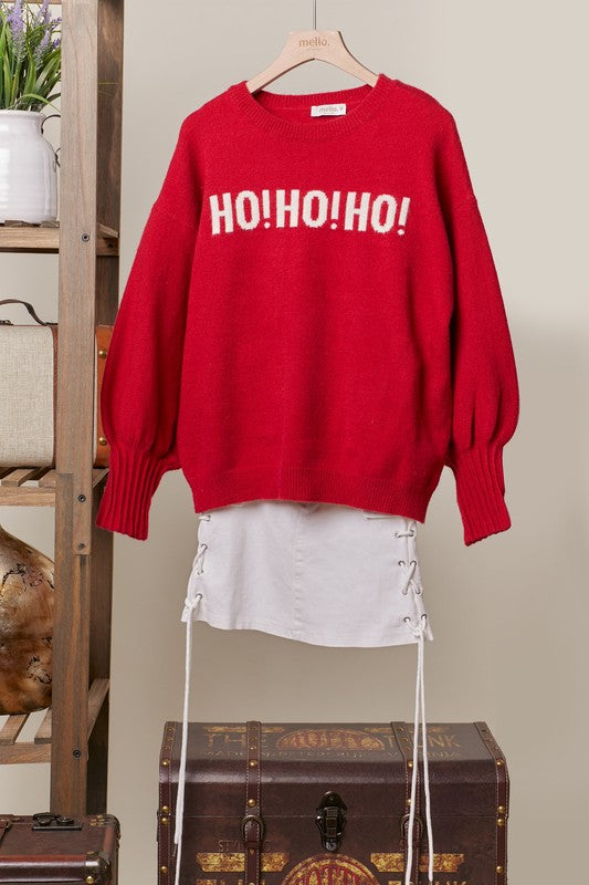 Red Ho Ho Ho Merry Christmas Sweater