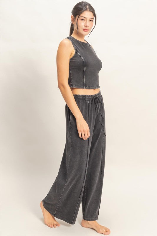 Pepper Mineral Washed Loungewear Set