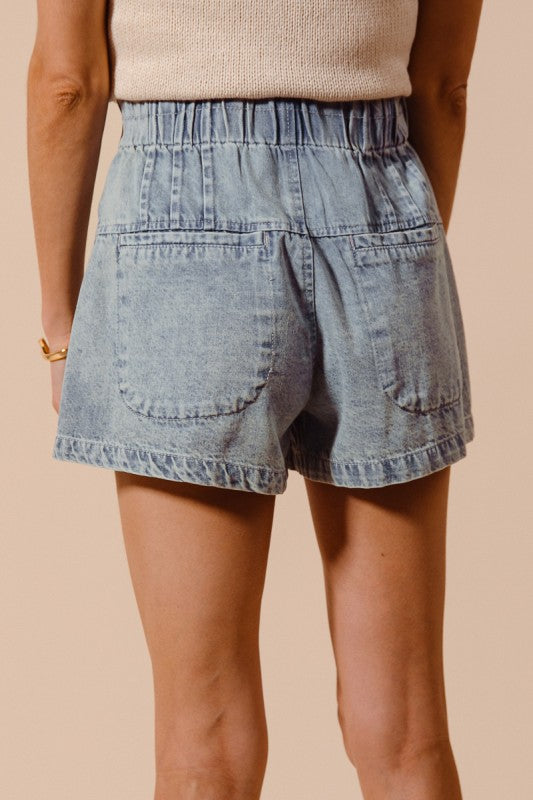 Free Weekend Flared Demin Shorts