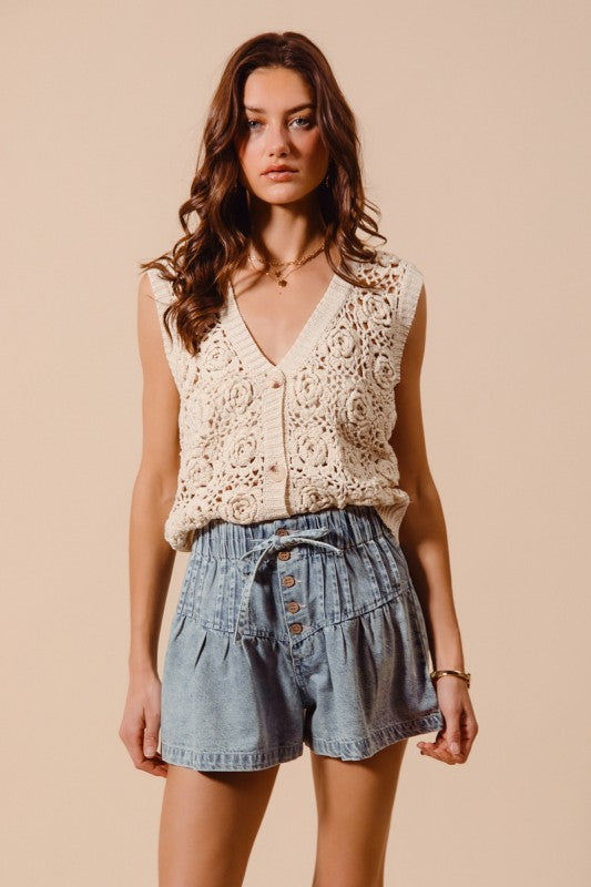 Free Weekend Flared Demin Shorts