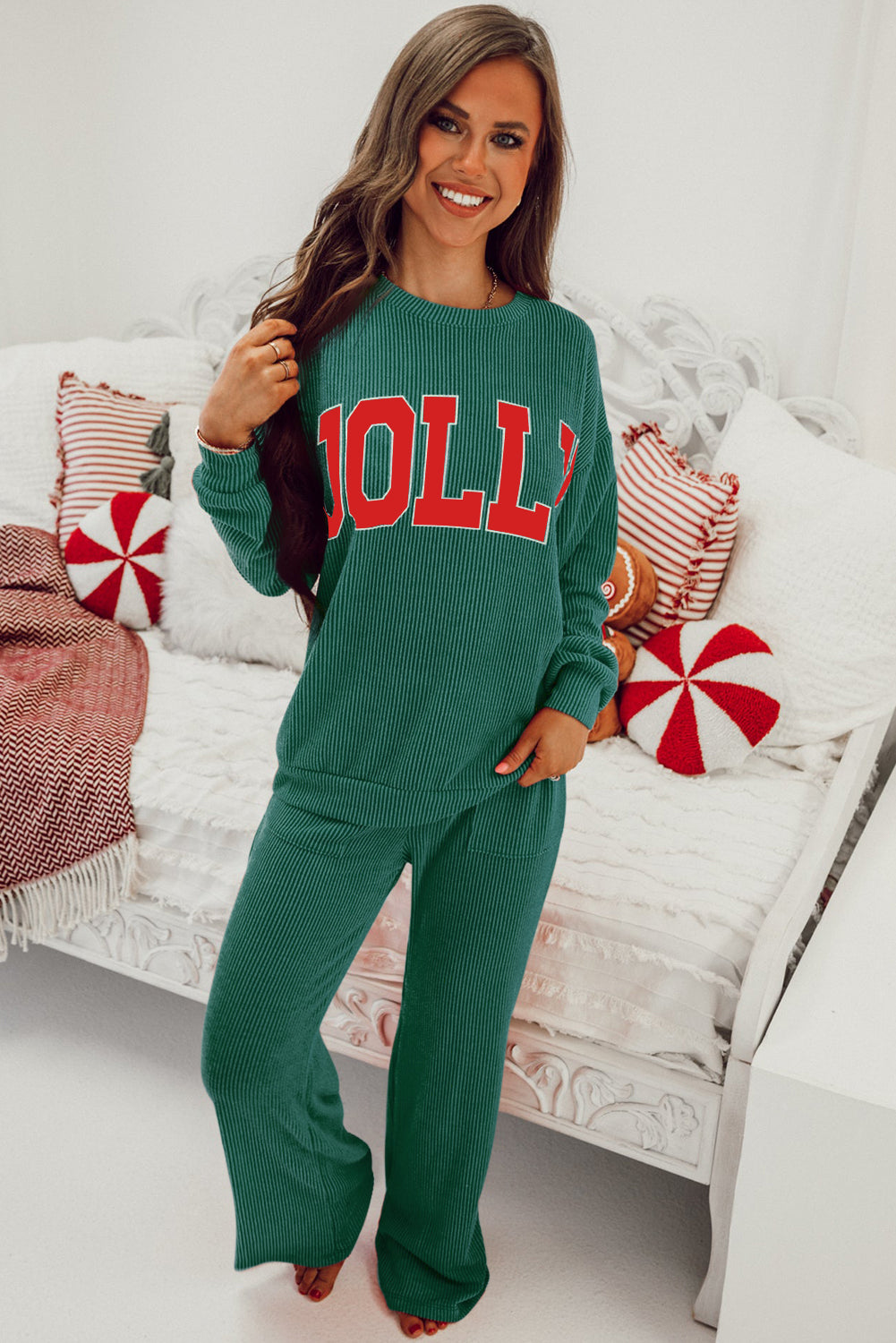 Jolly Corded Long Sleeve Lounge Set