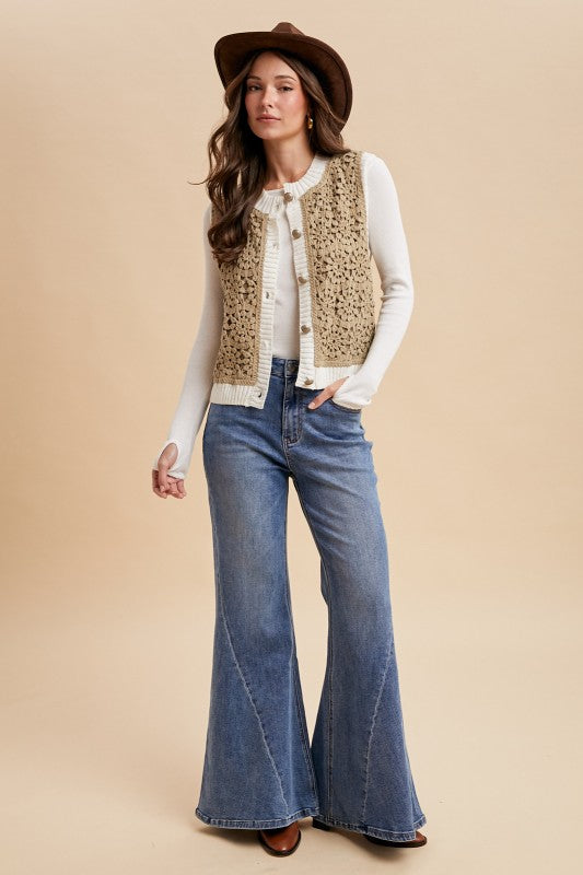 Lilly Crochet Sweater Vest