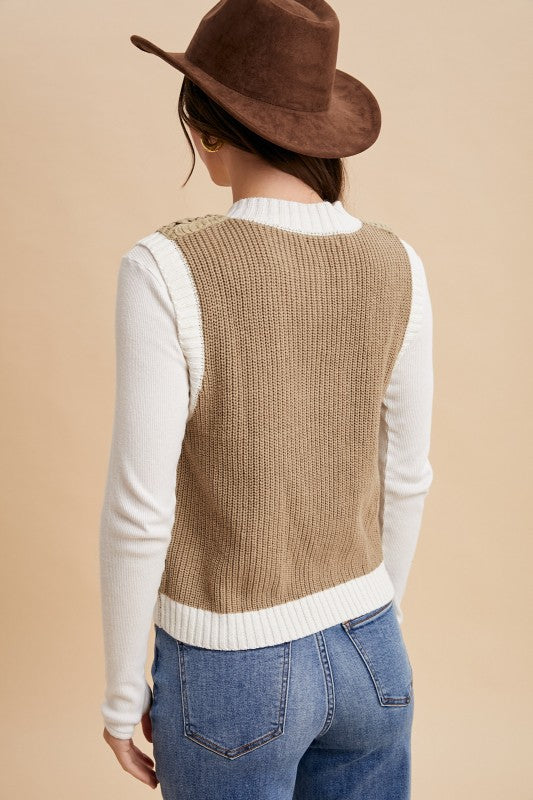 Lilly Crochet Sweater Vest