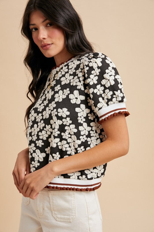 Maggie Embossed Floral Top