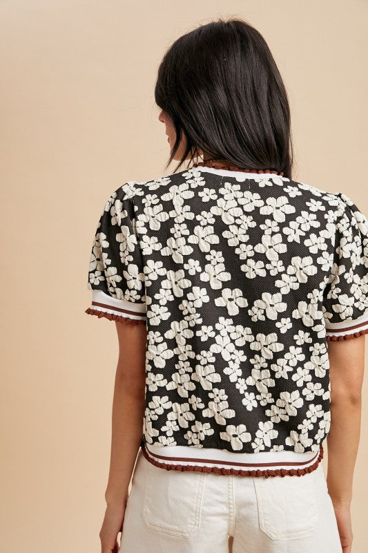 Maggie Embossed Floral Top