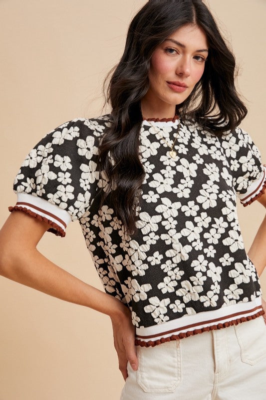 Maggie Embossed Floral Top