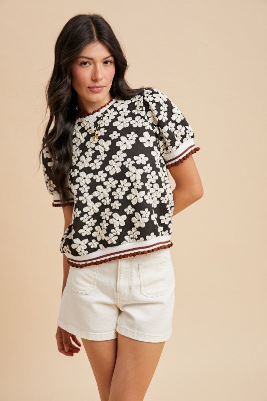 Maggie Embossed Floral Top