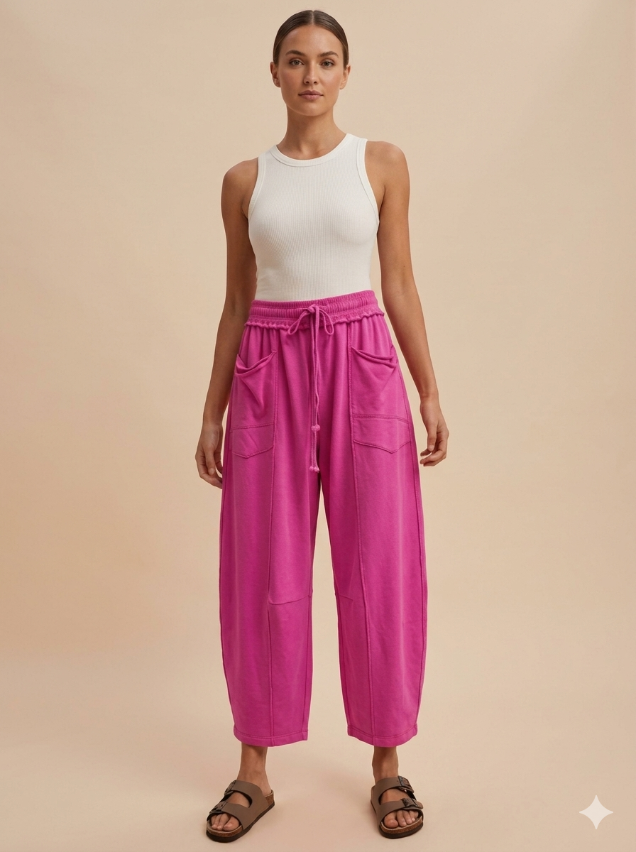 Missy Mineral Wash Barrel Pants