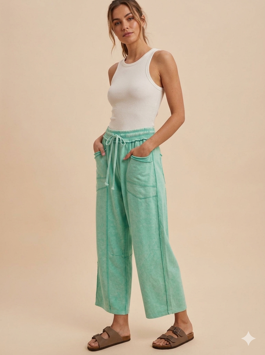 Missy Mineral Wash Barrel Pants