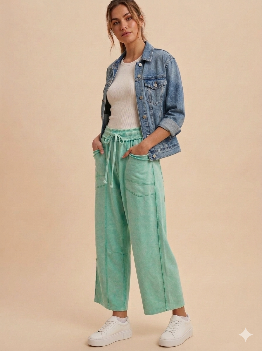 Missy Mineral Wash Barrel Pants