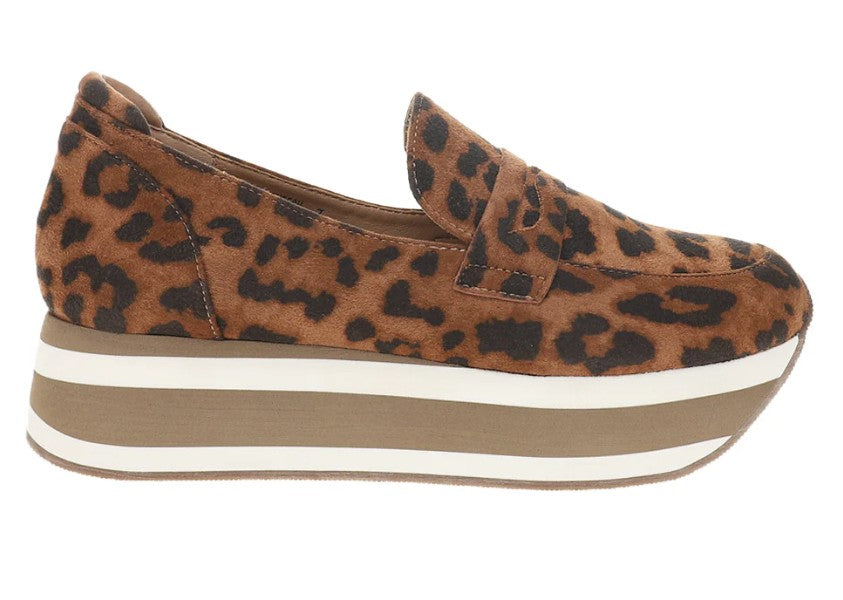 SHEESH Platform Loafers - Leopard