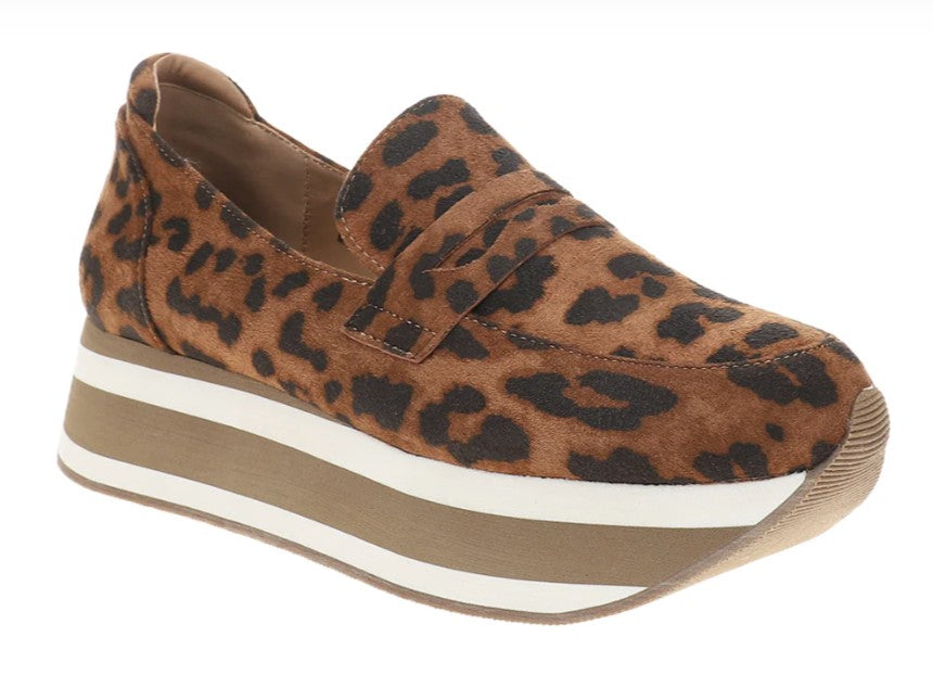 SHEESH Platform Loafers - Leopard