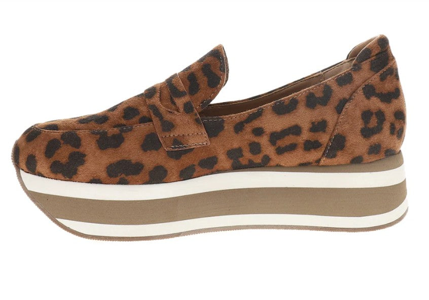 SHEESH Platform Loafers - Leopard