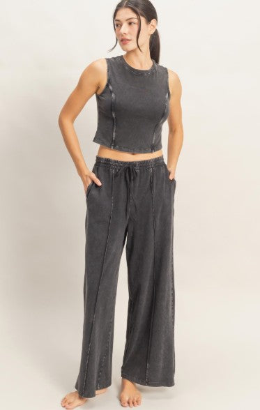 Pepper Mineral Washed Loungewear Set